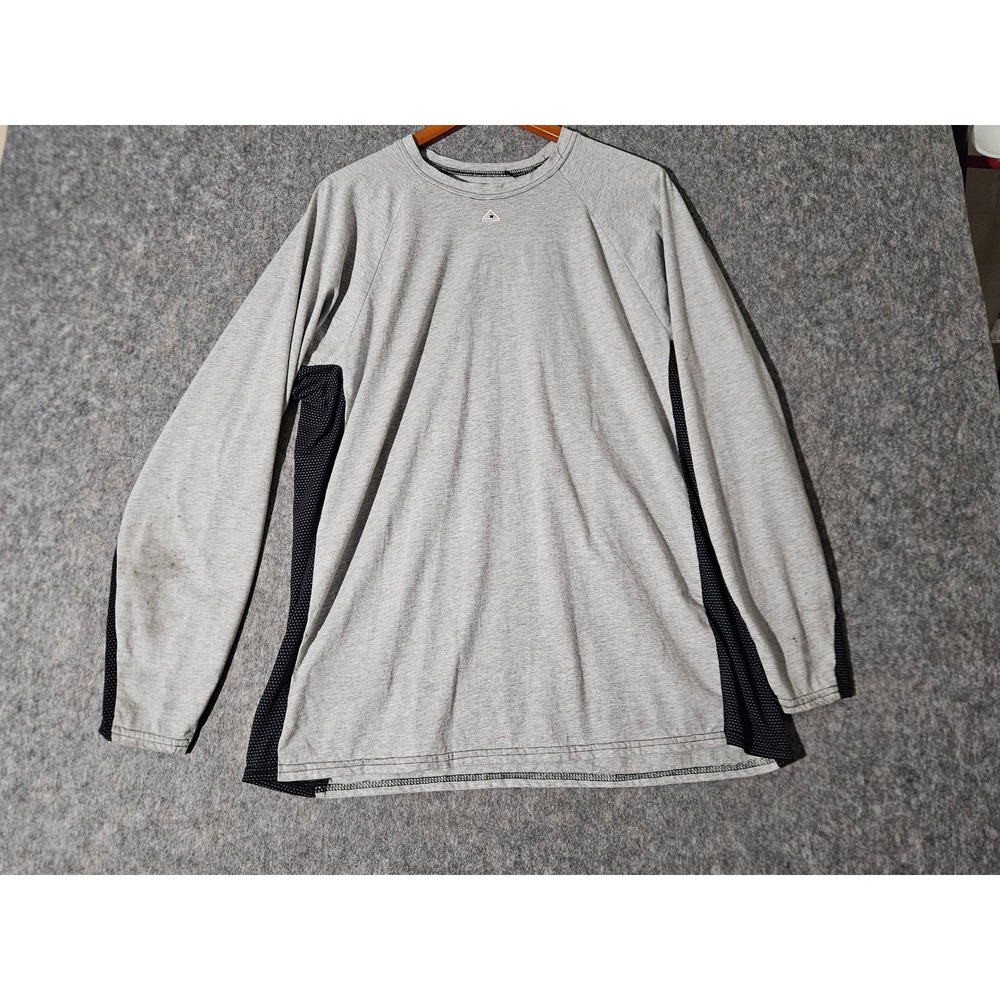 Bulwark FR Flame Resistant Shirt Mens XL Gray Long Sleeve Mesh Side MPU8GY3